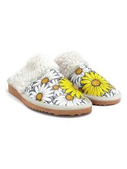 Neefs Kapcie w kolorze biało-żółtym rozmiar: 37. Białe obuwie domowe Neefs, bez wzorów, z materiału, bez zapięcia. Za 100.04 zł.