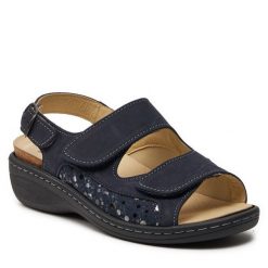 Sandały Dr. Brinkmann. Niebieskie sandały Dr. Brinkmann, bez wzorów, bez obcasa, na płaskiej podeszwie, bez zapięcia. Za 469.99 zł.