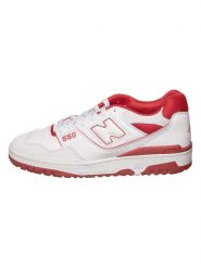 New Balance Skórzane sneakersy "550" w kolorze biało-czerwonym rozmiar: 44,5. Białe trampki New Balance, bez wzorów, bez zapięcia. Za 365.42 zł.