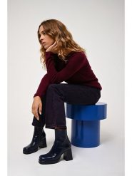 AUTHENTIC CASHMERE Kaszmirowy sweter "Epéna" w kolorze bordowym rozmiar: S. Czerwone swetry AUTHENTIC CASHMERE, s, bez wzorów, z kaszmiru, bez ramiączek. Za 349.73 zł.