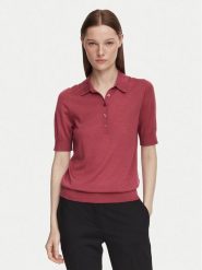 BOSS Polo Fidenka 50545015 Czerwony Regular Fit. Czerwone koszulki polo Boss, l, bez wzorów, z wełny, bez kołnierzyka, bez ramiączek. Za 679.99 zł.