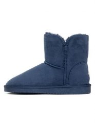 ISLAND BOOT Botki zimowe "Chloe" w kolorze granatowym rozmiar: 38. Niebieskie botki Island Boot, na zimę, bez wzorów, z materiału, bez obcasa, bez zapięcia. Za 130.99 zł.