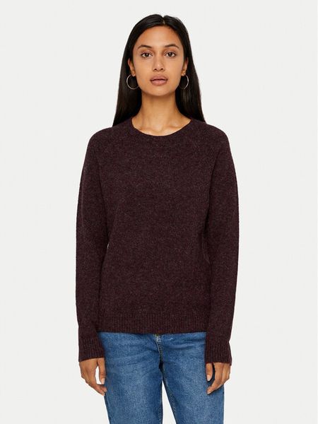 Vero Moda Sweter Doffy 10201022 Bordowy Regular Fit. Czerwone swetry Vero Moda, s, bez wzorów, z syntetyku, bez ramiączek. Za 109.99 zł.