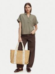 U.S. Polo Assn. Torebka BEUXT8692WP5 Beżowy ciemny. Brązowe shopper U.S. Polo Assn., bez wzorów, z syntetyku, bez dodatków. Za 124.99 zł.