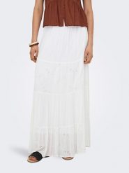 ONLY Spódnica "Chiara" w kolorze białym rozmiar: XL. Białe spódnice Only, xl, bez wzorów, z wiskozy, maxi. Za 167.45 zł.