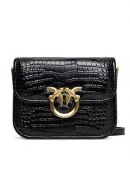 PINKO Torebka Love Box Bag Fl Mini AI 25-26 PLTT 104297 A2OH Czarny. Czarne listonoszki Pinko, bez wzorów, ze skóry, bez dodatków. Za 1,709.00 zł.