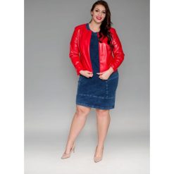 Jeansowa dzianinowa bawełniana sukienka tuba DENIM OVERSIZE PLUS SIZE. Niebieskie sukienki Moda Size Plus Iwanek, do pracy, na wiosnę, plus size, bez wzorów, z bawełny, biznesowe, bez kołnierzyka, plus size, bez ramiączek, oversize. W wyprzedaży za 149.90 zł.