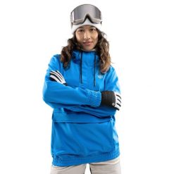 Kurtka narciarsko-snowboardowa damska W3-W Ollie. Niebieskie kurtki narciarskie SIROKO, m, bez wzorów, z materiału, bez kaptura, narciarskie. Za 435.00 zł.