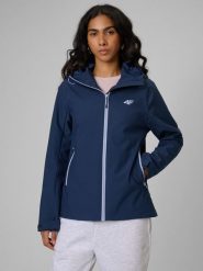 4F Kurtka przejściowa membrana 5000 damska - granatowa L. Niebieskie kurtki 4f, na jesień, l, bez wzorów, bez kaptura. Za 299.99 zł.