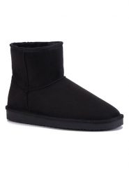 ISLAND BOOT Botki zimowe "Stela" w kolorze czarnym rozmiar: 39. Czarne botki Island Boot, na zimę, bez wzorów, z materiału, bez obcasa, bez zapięcia. Za 130.99 zł.