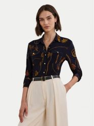 LAUREN RALPH LAUREN Koszula 200957607001 Granatowy Slim Fit. Niebieskie koszule Lauren Ralph Lauren, s, bez wzorów, z syntetyku, bez kołnierzyka, bez ramiączek. Za 399.99 zł.