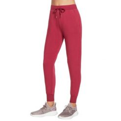 Spodnie sportowe damskie Skechers Restful Jogger Pant. Czerwone spodnie dresowe Skechers, l, bez wzorów, z elastanu. Za 149.99 zł.