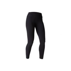 Legginsy slim Gym & Pilates FIT+ 500 damskie. Niebieskie legginsy DOMYOS, l, bez wzorów, z bawełny. W wyprzedaży za 44.99 zł.