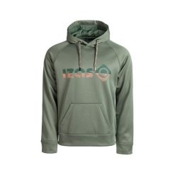 Bluza z kapturem unisex DUERO V2 z logo i kieszenią z przodu. Brązowe bluzy Izas, na zimę, l, bez wzorów, z kapturem. Za 226.04 zł.