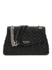 Guess Torebka w kolorze czarnym - 28 x 17 x 9 cm rozmiar: onesize. Czarne torby na ramię Guess, z aplikacjami, z materiału, na ramię, pikowane, bez dodatków. Za 486.45 zł.