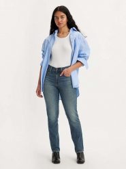 Levi's Dżinsy "724" - Regular fit - w kolorze granatowym rozmiar: W29/28. Niebieskie jeansy Levi's®, s, z aplikacjami, z podwyższonym stanem. Za 228.95 zł.