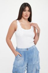 Top damski z haftem ERMANNO FIRENZE. Topy Ermanno Firenze, bez wzorów, bez kołnierzyka, bez ramiączek. Za 739.00 zł.