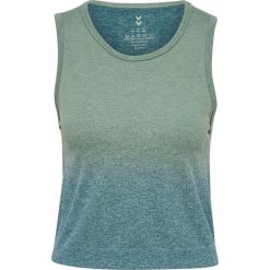Króki top bez szwów damski Hummel Gradient. Zielone topy Hummel, bez wzorów, bez kołnierzyka, bez ramiączek. Za 191.00 zł.