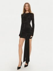 BARDOT Sukienka koktajlowa 59555DB Czarny Regular Fit. Czarne sukienki Bardot, bez wzorów, z syntetyku, wizytowe, bez kołnierzyka, bez ramiączek. Za 479.99 zł.