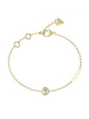 Guess Bransoletka JUBB04 456JW Złoty. Żółte bransoletki Guess, metalowe. Za 174.00 zł.