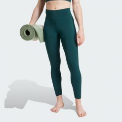 Legginsy All Me 7/8. Niebieskie legginsy Adidas, l, bez wzorów, z materiału. Za 279.00 zł.