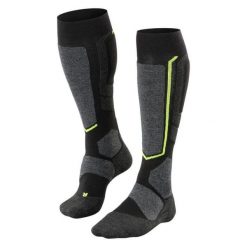 Skarpety snowboardowe Falke. Czarne skarpety Falke, bez wzorów, z materiału. Za 270.99 zł.