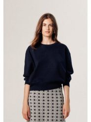 Rodier Sweter w kolorze granatowym rozmiar: S. Niebieskie swetry Rodier, s, bez wzorów, z wełny, bez ramiączek. Za 236.05 zł.