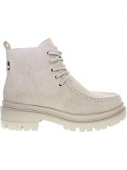 U.S. Polo Assn. Botki w kolorze kremowym rozmiar: 41. Brązowe botki U.S. Polo Assn., bez wzorów, bez obcasa, bez zapięcia. Za 244.95 zł.