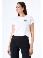 Garcia Koszulka w kolorze białym rozmiar: XL. Białe bluzki Garcia, xl, bez wzorów, z bawełny, bez kołnierzyka, bez ramiączek. Za 78.99 zł.