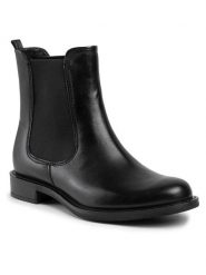 ECCO Sztyblety Sartorelle 25 26650301001 Czarny. Czarne botki ecco, bez wzorów, ze skóry, bez obcasa, na płaskiej podeszwie, bez zapięcia. Za 649.99 zł.