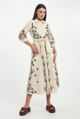 Sukienka lniana Banda MARELLA. Sukienki Marella, bez wzorów, bez kołnierzyka, bez ramiączek. Za 1,559.00 zł.