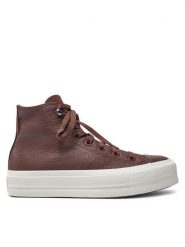 Converse Trampki Chuck Taylor All Star Lift Platform Water Repellent Leather A10362C Brązowy. Brązowe trampki Converse, bez wzorów, ze skóry, bez zapięcia. Za 279.99 zł.