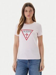 Guess T-Shirt W1YI1B I3Z14 Różowy Regular Fit. Czerwone t-shirty Guess, xl, z aplikacjami, z bawełny, bez kołnierzyka, bez ramiączek. Za 159.99 zł.
