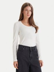 Calvin Klein Bluzka LV044D235G Biały Slim Fit. Białe bluzki Calvin Klein, s, bez wzorów, bez kołnierzyka, bez ramiączek. Za 329.99 zł.