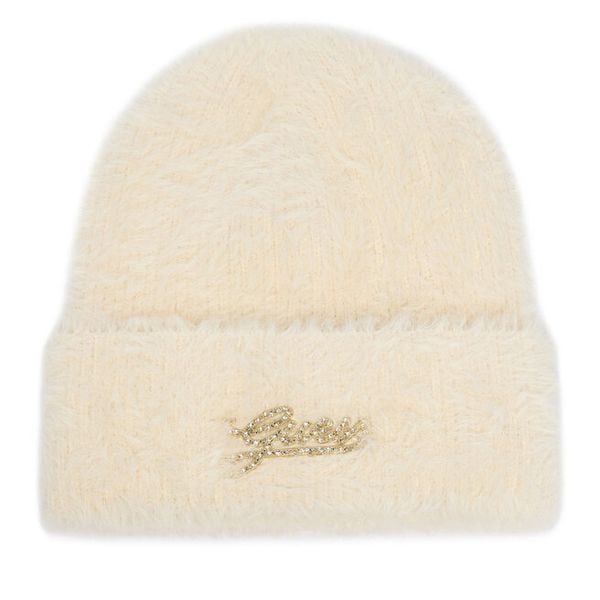 Czapka Guess. Białe czapki Guess, z aplikacjami. Za 154.99 zł.