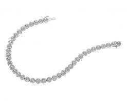 Bransoletka z białego złota z brylantami - 18 cm - 2,00 ct - próba 585. Białe bransoletki Apart, z brylantem, złote. Za 24,590.00 zł.