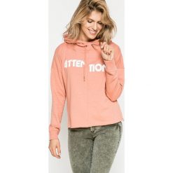 Only - Bluza. Różowe bluzy sportowe Only, l, z bawełny, z kapturem. W wyprzedaży za 59.90 zł.