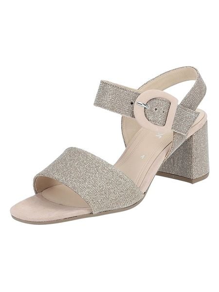 Gabor Skórzane sandały w kolorze beżowym rozmiar: 39. Brązowe sandały Gabor, bez wzorów, z otwartym noskiem, bez obcasa, na koturnie, bez zapięcia. Za 166.10 zł.