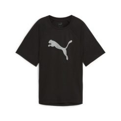 Damska koszulka z nadrukiem EVOSTRIPE PUMA Black. Czarne bluzki Puma, m, bez wzorów, sportowe, bez kołnierzyka, bez ramiączek. Za 174.00 zł.