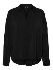 Vero Moda Bluzka "Queeny" w kolorze czarnym rozmiar: S. Czarne bluzki Vero Moda, s, bez wzorów, z lyocellu, bez kołnierzyka, bez ramiączek. Za 66.00 zł.