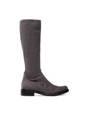 Caprice Kozaki 9-25512-41 Szary. Szare kozaki Caprice, z materiału, bez obcasa, na płaskiej podeszwie, bez zapięcia. Za 419.99 zł.