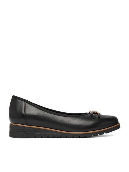 Go Soft Baleriny CEO-EST-TOMI-03 Czarny. Czarne baleriny GO SOFT, bez wzorów, ze skóry, bez obcasa. Za 199.99 zł.