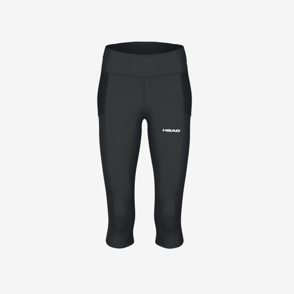 Legginsy 3/4 damskie POWER. Czarne legginsy Head, m, bez wzorów. W wyprzedaży za 210.00 zł.