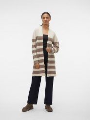 Vero Moda Kardigan w kolorze szarobrązowo-beżowym rozmiar: XS. Brązowe kardigany Vero Moda, xs, bez wzorów. Za 61.60 zł.