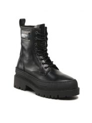 Tommy Jeans Botki Tjw Foxing Lace Up EN0EN02217 Czarny. Czarne botki Tommy Jeans, bez wzorów, z jeansu, bez obcasa, na płaskiej podeszwie, bez zapięcia. Za 799.99 zł.