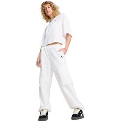 Koszulka Puma Wardrobe Ess Oversized Short Tee Bl, Kobiety. Białe koszulki sportowe Puma, bez wzorów, z bawełny, bez ramiączek. Za 290.00 zł.