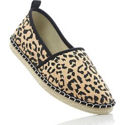 Espadryle bonprix w cętki leoparda. Brązowe baleriny bonprix, bez wzorów, bez obcasa, bez zapięcia. Za 32.99 zł.