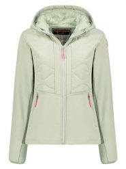 Geographical Norway Kurtka "Tignes" w kolorze zielonym rozmiar: S. Zielone kurtki sportowe Geographical Norway, s, bez wzorów, bez kaptura, outdoorowe. Za 174.43 zł.