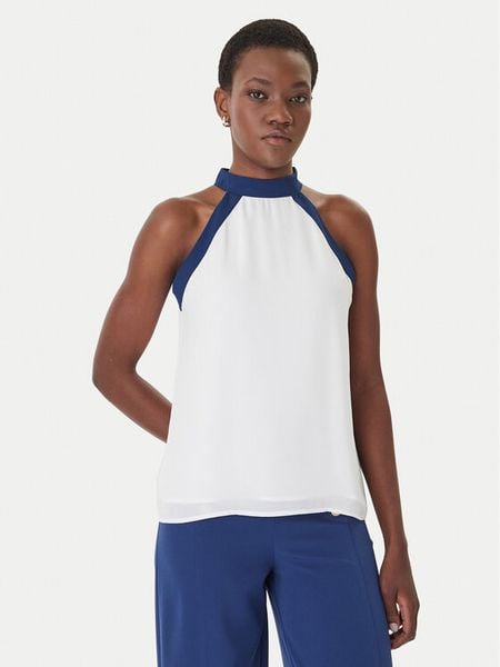 Artigli Bluzka ACTP004385 Biały Regular Fit. Białe bluzki Artigli, bez wzorów, z syntetyku, bez kołnierzyka, bez ramiączek. Za 189.99 zł.