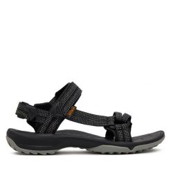 Sandały Teva. Czarne sandały Teva, bez wzorów, sportowe, bez obcasa, bez zapięcia. Za 319.99 zł.
